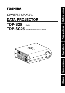 Handleiding Toshiba TDP-S25 Beamer