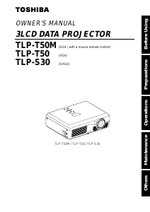 Manual Toshiba TLP-T50M Projector