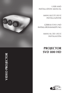 Bruksanvisning SIM2 SVD800 HD Projektor