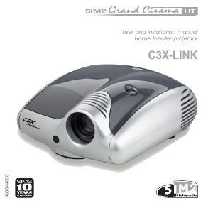 Bruksanvisning SIM2 C3X LINK Projektor