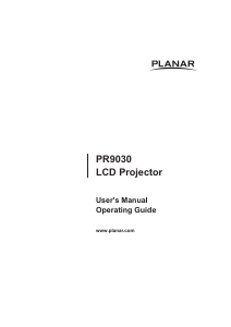 Bruksanvisning Planar PR9030 Projektor