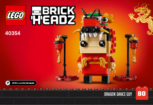 Bedienungsanleitung Lego set 40354 Brickheadz Drachentanz-Mann