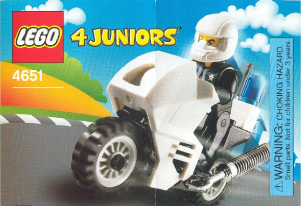 Instrukcja Lego set 4651 4Juniors Motocykl policyjny