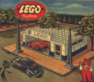 Manual Lego set 307 Town VW auto showroom