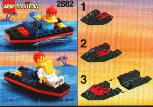 Manual Lego set 2882 Town Speedboat