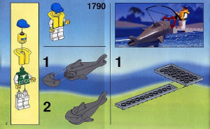 Bedienungsanleitung Lego set 1790 Town Hai und Fisher
