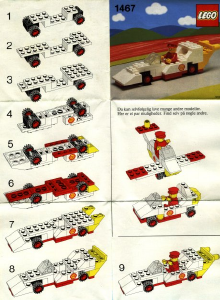 Manual Lego set 1467 Town Race car