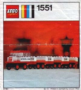Bedienungsanleitung Lego set 1551 Town Gepäckwagen