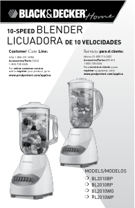 Bruksanvisning Black and Decker BL2010BP Blender