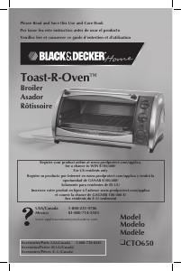 Manual Black and Decker CTO650 Oven