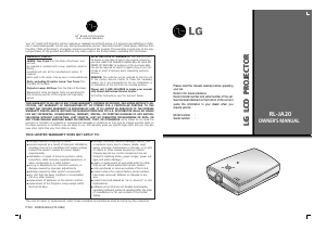 Manual LG RL-JA20 Projector