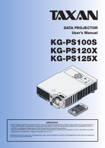 Bruksanvisning TAXAN KG-PS125X Projektor