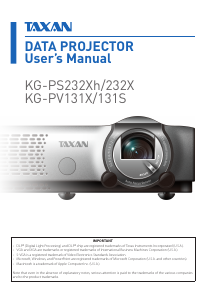 Bruksanvisning TAXAN KG-PV131S Projektor