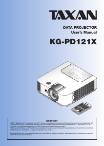 Bruksanvisning TAXAN KG-PD121X Projektor
