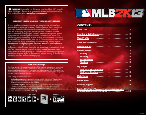 Handleiding Microsoft Xbox 360 Major League Baseball 2K13