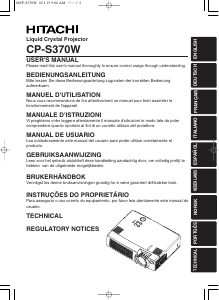 Manual Hitachi CP-S370W Projector