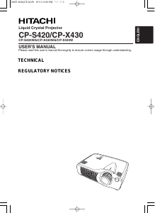 Handleiding Hitachi CP-S420 Beamer