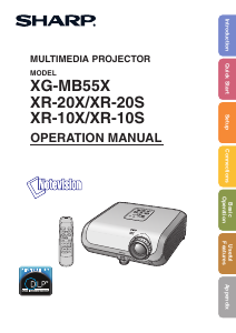 Manual Sharp XG-MB55X Projector