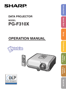 Bruksanvisning Sharp PG-F310X Projektor