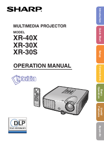 Bruksanvisning Sharp XR-30X Projektor