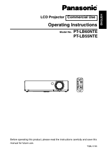 Bruksanvisning Panasonic PT-LB60NTE Projektor