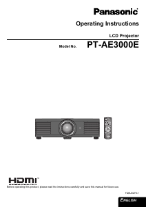 Bruksanvisning Panasonic PT-AE3000E Projektor