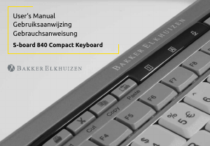 Bedienungsanleitung Bakker Elkhuizen S-board 840 Tastatur