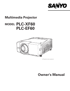 Bruksanvisning Sanyo PLC-EF60 Projektor