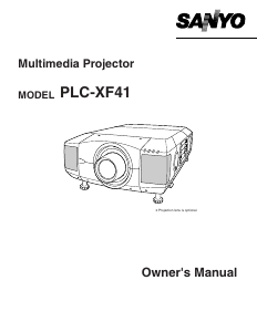 Handleiding Sanyo PLC-XF41 Beamer