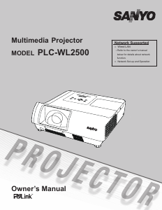 Bruksanvisning Sanyo PLC-WL2500 Projektor