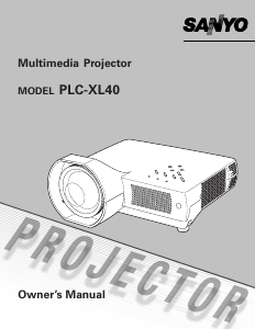 Bruksanvisning Sanyo PLC-XL40 Projektor