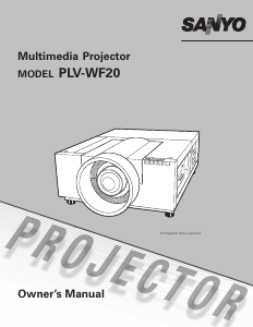 Manual Sanyo PLV-WF20 Projector
