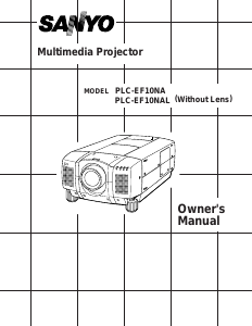 Handleiding Sanyo PLC-EF10NA Beamer