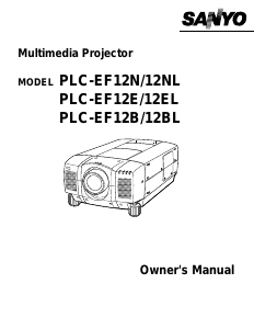 Bruksanvisning Sanyo PLC-EF12N Projektor