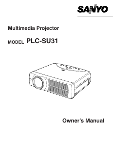 Manual Sanyo PLC-SU31 Projector