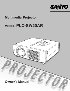 Manual Sanyo PLC-SW20AR Projector
