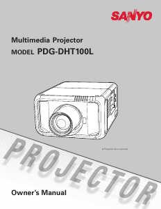 Manual Sanyo PDG-DHT100L Projector