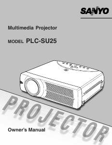 Manual Sanyo PLC-SU25 Projector