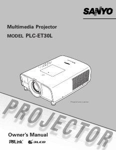Manual Sanyo PLC-ET30L Projector