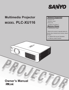 Manual Sanyo PLC-XU116 Projector