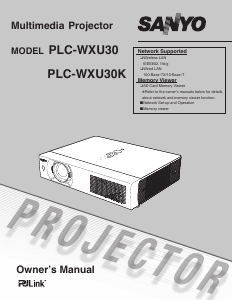 Manual Sanyo PLC-WXU30 Projector