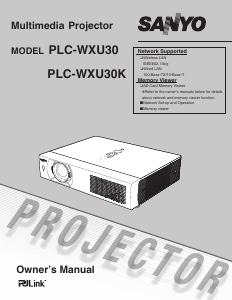 Handleiding Sanyo PLC-WXU30 Beamer