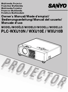 Manual Sanyo PLC-WXU10N Projector