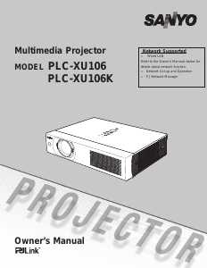 Bruksanvisning Sanyo PLC-XU106 Projektor