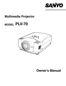 Bruksanvisning Sanyo PLV-70 Projektor