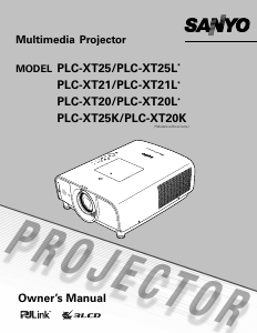 Handleiding Sanyo PLC-XT20 Beamer