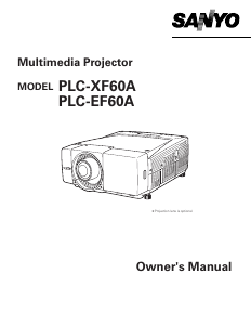 Manual Sanyo PLC-XF60A Projector