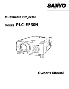 Handleiding Sanyo PLC-EF30N Beamer