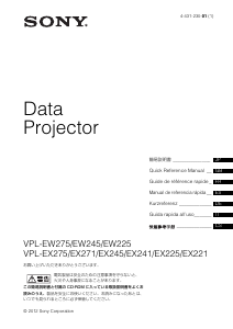 Bedienungsanleitung Sony VPL-EX221 Projektor