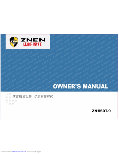 Manual Znen ZN150T-9 Scooter